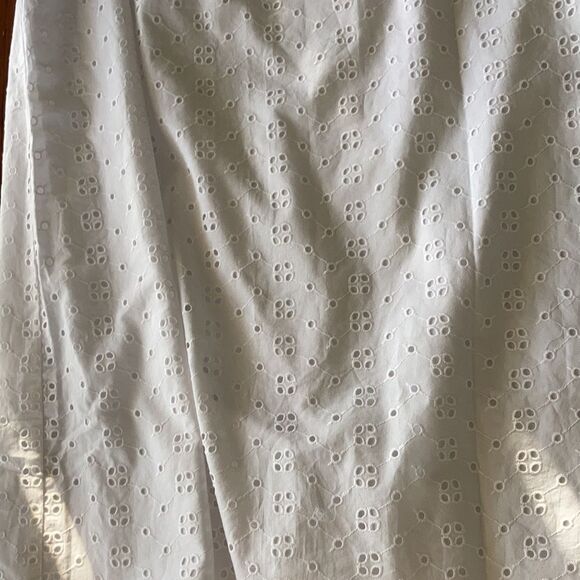 NEW J. Crew White Eyelet Off the Shoulder Dress Small S J0976 Chic Preppy NWT - Picture 5 of 11